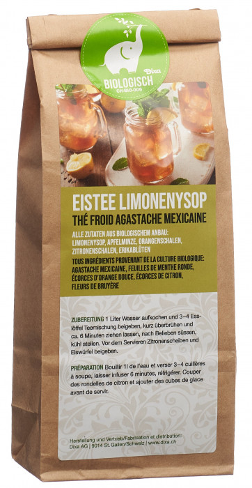 DIXA Thé glacé bio lysope de citron vert 100g