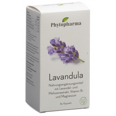 Phytopharma Lavandula gélules 80 pièces Phytopharma Lavandula gélules 80 pièces
