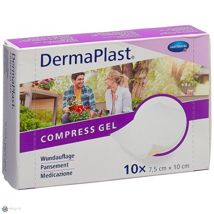 DermaPlast Compress Gel 7.5x10cm 10 pièces DermaPlast Compress Gel 7.5x10cm 10 pièces