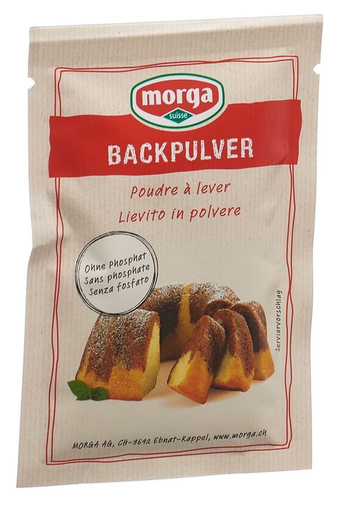 Morga poudre à lever sans phosphate Btl 22g Morga poudre à lever sans phosphate Btl 22g