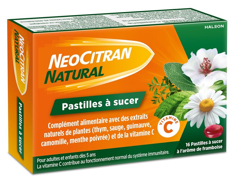 NeoCitran Natural pastilles à sucer 16 pièces NeoCitran Natural pastilles à sucer 16 pièces