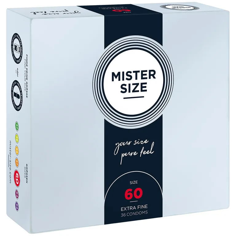 MISTER SIZE 60, boîte de préservatifs de 36 pièces