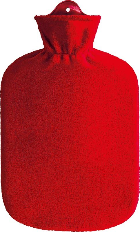 SÄNGER Bouillotte 2l housse polaire rouge