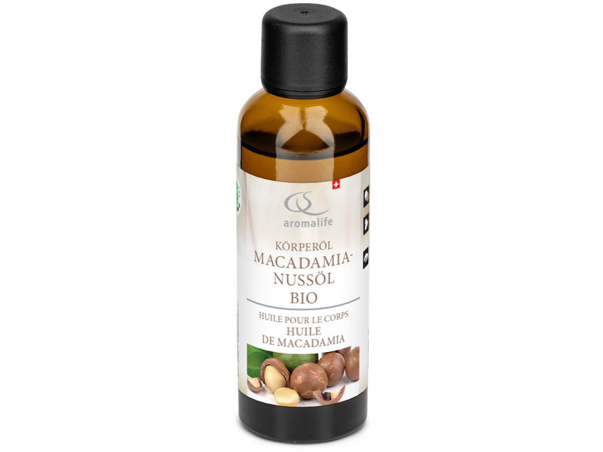 AROMALIFE Huile de noix de macadamia BIO Fl 75ml AROMALIFE Huile de noix de macadamia BIO Fl 75ml