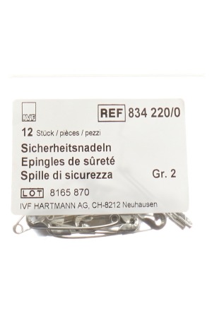 IVF Aiguilles de sécurité Gr2 38mm Btl 12 pièces
