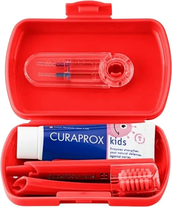 Curaprox kids Travel Set rouge Box