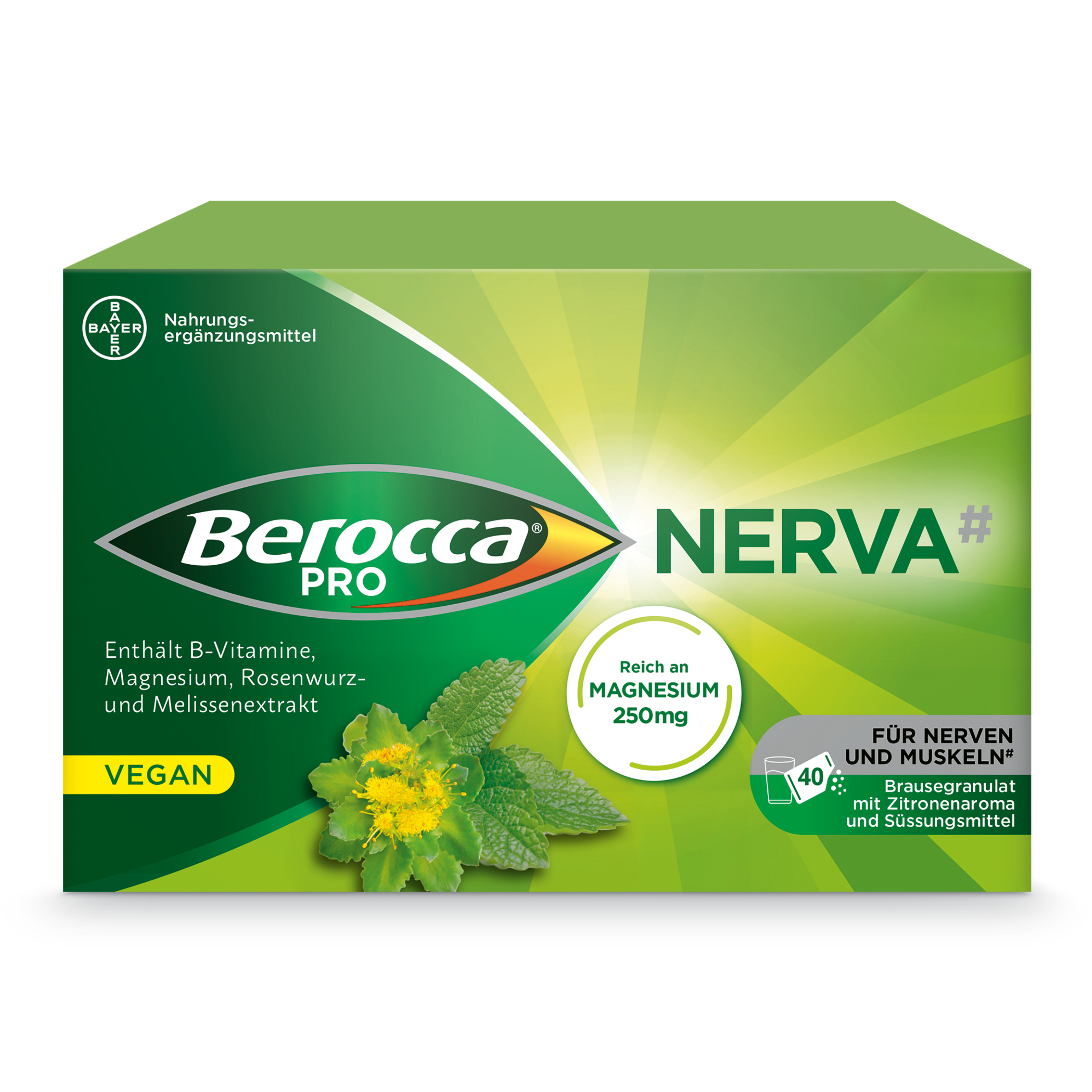 Berocca Pro Nerva granulés effervescents sachet 40 pièces