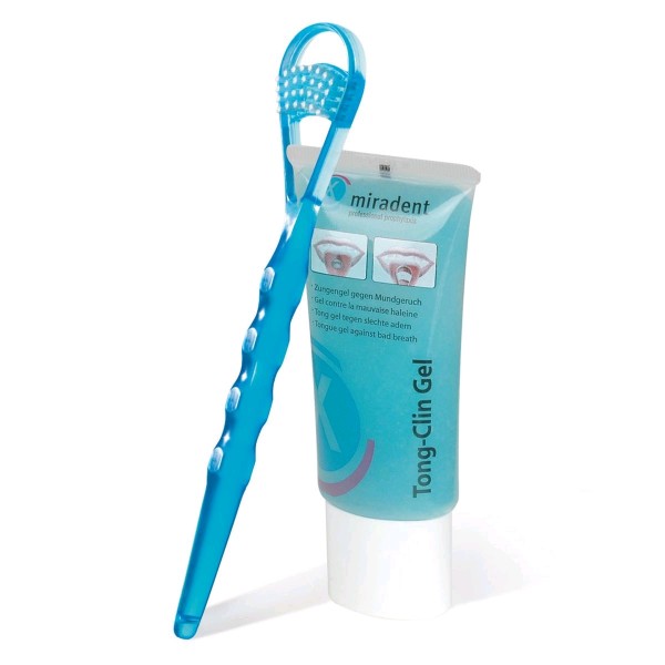 MIRADENT Tong-Clin Set 50ml gel + gratte-langue MIRADENT Tong-Clin Set 50ml gel + gratte-langue