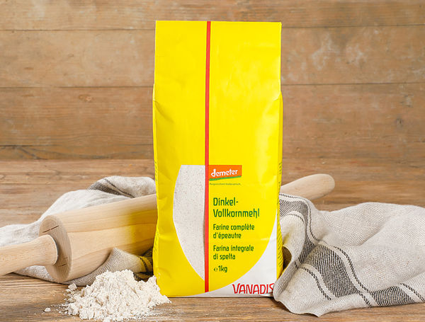 Vanadis Farine complète d'épeautre Demeter 1kg Vanadis Farine complète d'épeautre Demeter 1kg