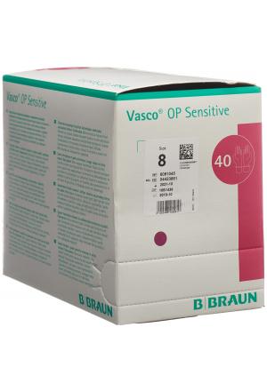 Gants Vasco OP Sensitive Gr8.0 stériles latex 40 paires