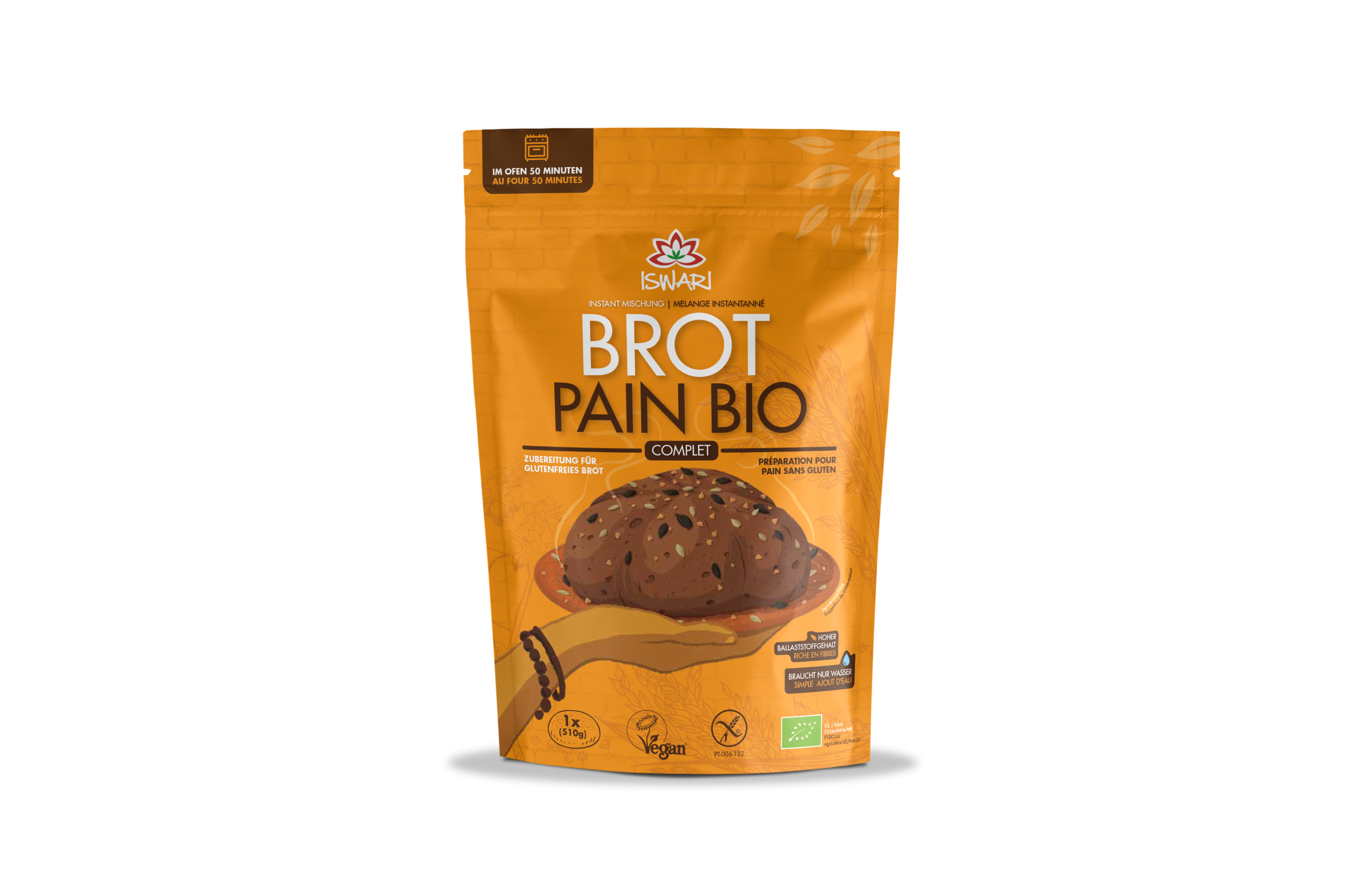 ISWARI Instant Bread Mix Original BIO Btl 300g