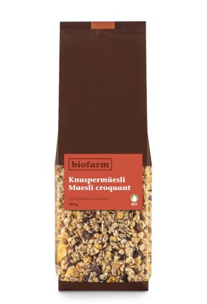 Biofarm muesli croustillant aux fruits Bourgeon Btl 500g