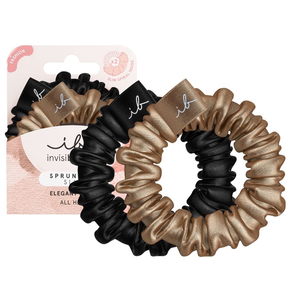 INVISIBOBBLE Attaches de cheveux Slim Sprunchie or 2 pièces