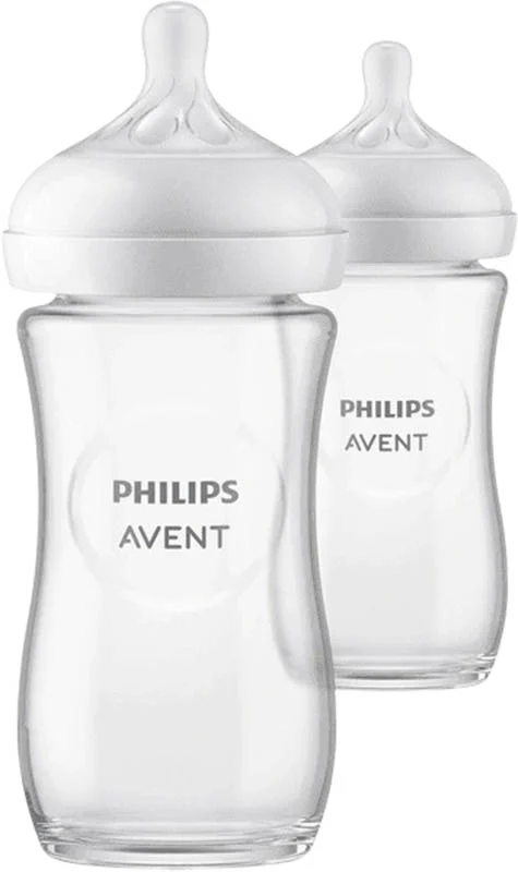 PHILIPS AVENT Nat Resp Babyfl verre 240ml 1M+ 2 pièces