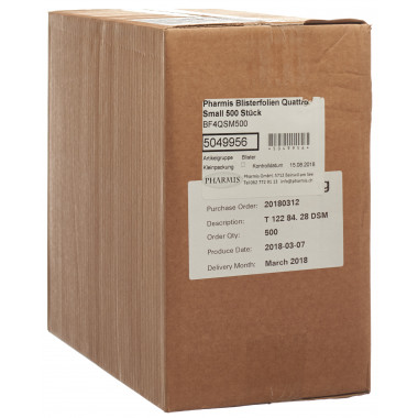 Feuilles de blister Pharmis Quattro Small 500 pièces