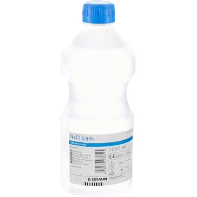 NaCl B. Braun Solution de rinçage 0.9 % 1000ml West Ecotainer 6 pièces