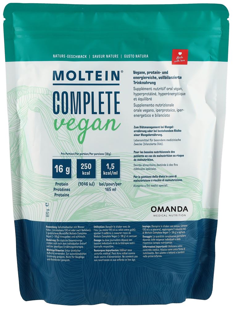 MOLTEIN Complete Vegan Nature Btl 870g MOLTEIN Complete Vegan Nature Btl 870g