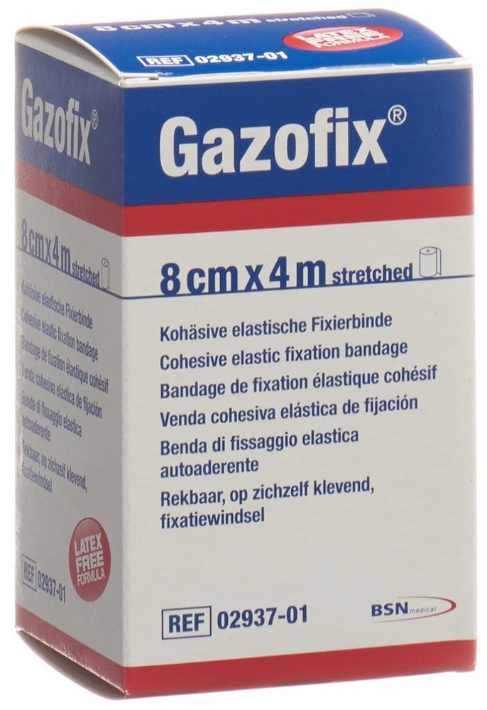 GAZOFIX kohä Bande de fixation 8cmx4m peauf sans latex