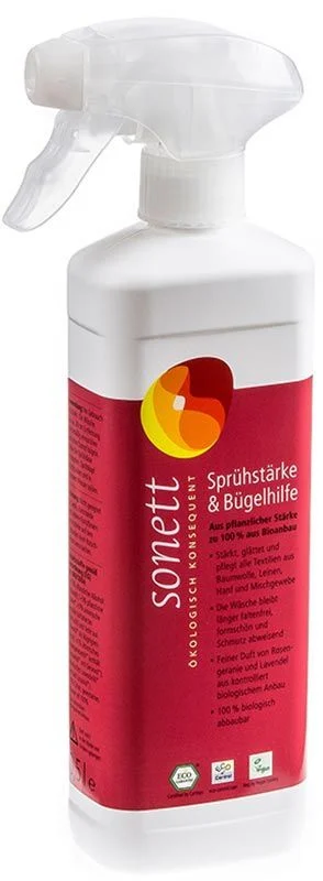 Sonett Amidon en bombe et aide au repassage Spray Fl 0.5lt Sonett Amidon en bombe et aide au repassage Spray Fl 0.5lt