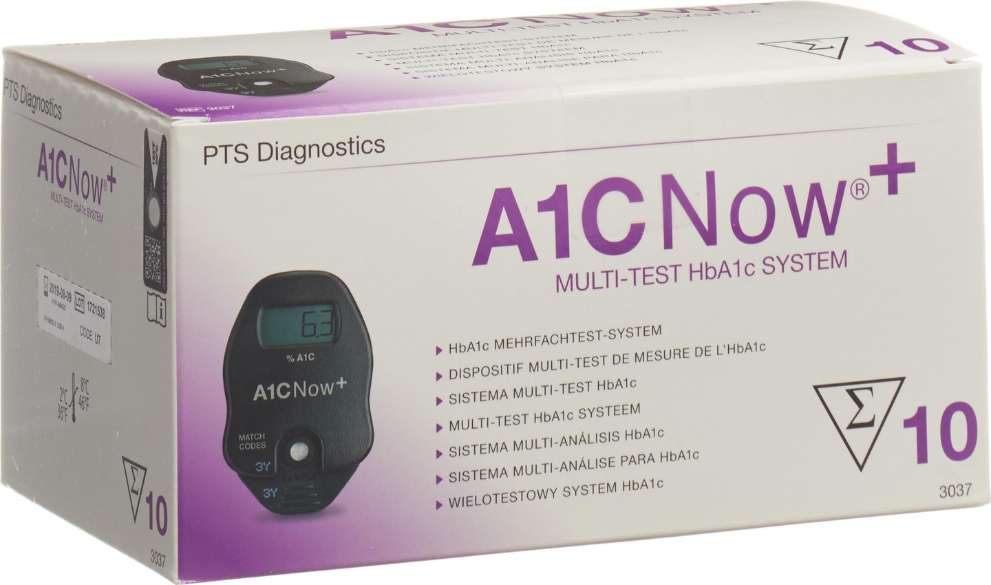 CHECK DIAGNOSTICS A1CNow + Analyse HbA1C 10 pièces