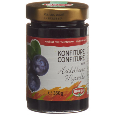 MORGA Confiture de myrtilles Fruchtz 350g MORGA Confiture de myrtilles Fruchtz 350g