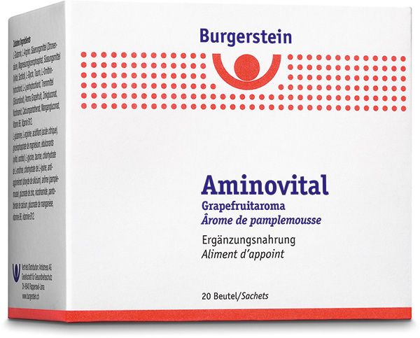 BURGERSTEIN Aminovital poudre arôme pamplemousse 20 sachets BURGERSTEIN Aminovital poudre arôme pamplemousse 20 sachets