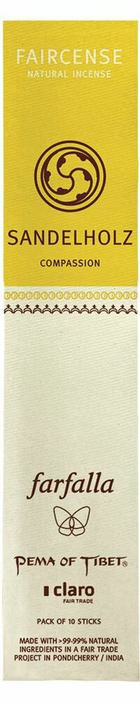 FAIRCENSE Bâtons d'encens Bois de santal/Compas 10 pièces