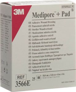 3M Medipore+Pad 10x10cm Coussinet pour plaie 5x5.5cm 25 pièces 3M Medipore+Pad 10x10cm Coussinet pour plaie 5x5.5cm 25 pièces