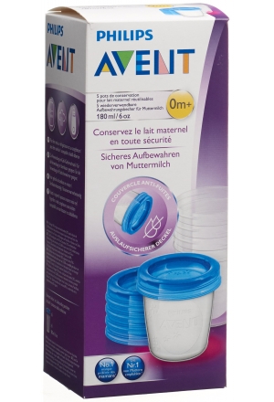 Philips AVENT Gobelet de conservation 180ml 5Bech, 5Deck