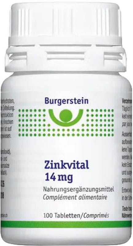 BURGERSTEIN Zinkvital comprimés 14mg 100 pièces BURGERSTEIN Zinkvital comprimés 14mg 100 pièces
