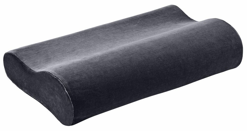 ELSA Coussin pour la nuque 50x11cm Housse velours anthracite