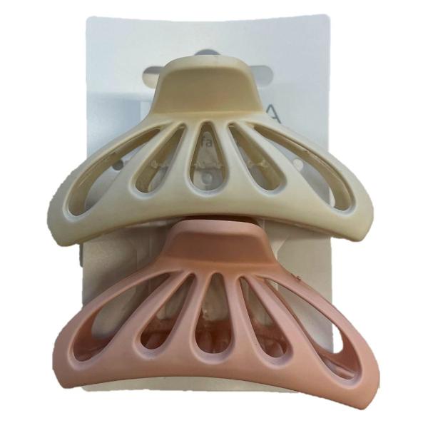 Agrafe HERBA beige/rose 2 pièces