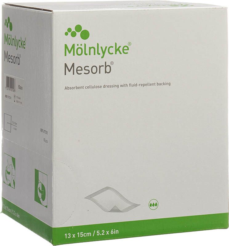 MESORB Pansement absorbant 13x15cm stérile 50 pièces