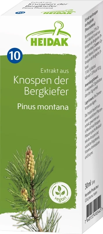 HEIDAK bourgeon de pin de montagne Pinus mugo macérat de bourgeon glycériné, flacon 30ml