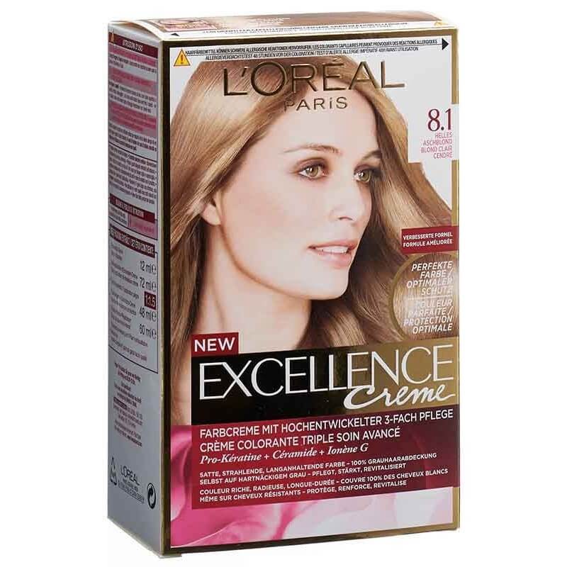 EXCELLENCE Crème Triple Prot 8.1 blond cendré clair