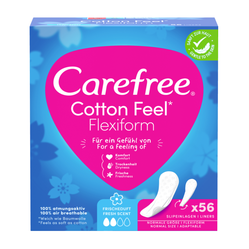 Carefree Cotton Feel Flexiform Fresh 56 pièces Carefree Cotton Feel Flexiform Fresh 56 pièces