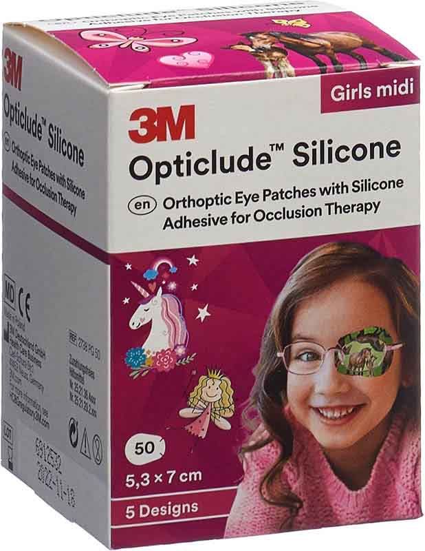 3M OPTICLUDE Silicone Pansements oculaires 5.3x7cm Midi Girl 50 pièces 3M OPTICLUDE Silicone Pansements oculaires 5.3x7cm Midi Girl 50 pièces
