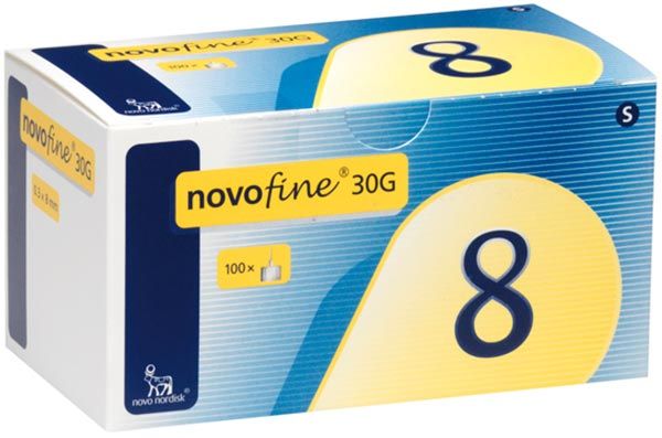 NOVOFINE (PI-APS) Aiguilles pour injection 30G 8mm 100 pièces