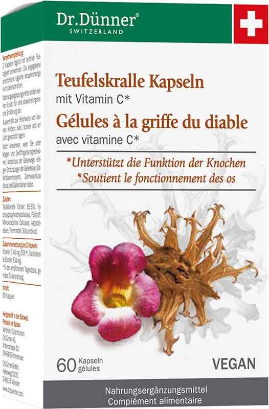 Capsules de griffe du diable Dr. Dünner 60 pièces Capsules de griffe du diable Dr. Dünner 60 pièces