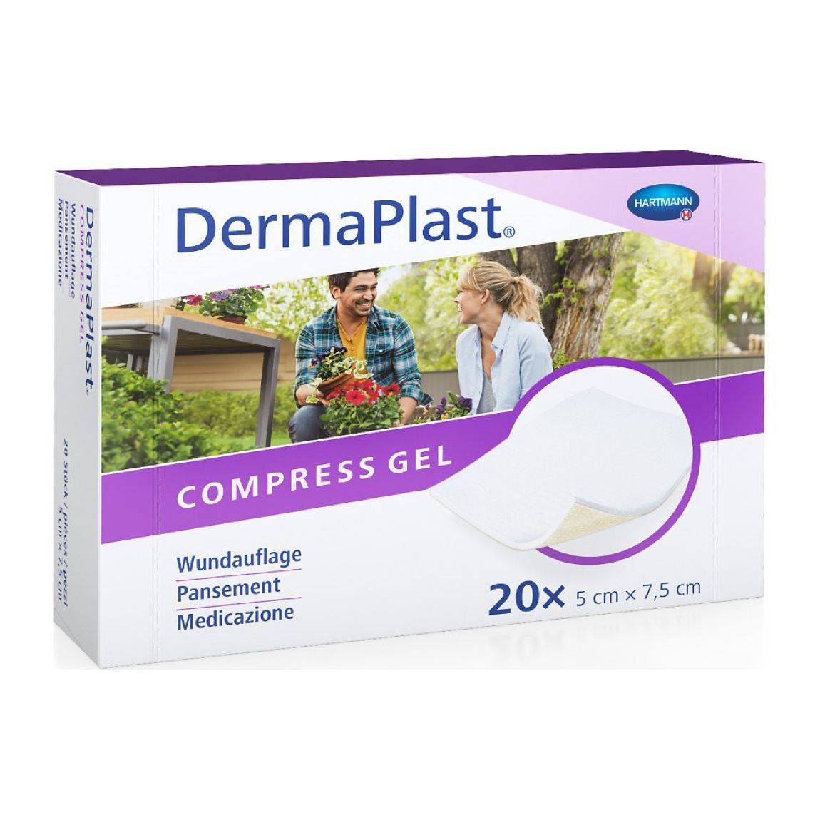 DermaPlast Compress Gel 5x7.5cm 20 pièces DermaPlast Compress Gel 5x7.5cm 20 pièces
