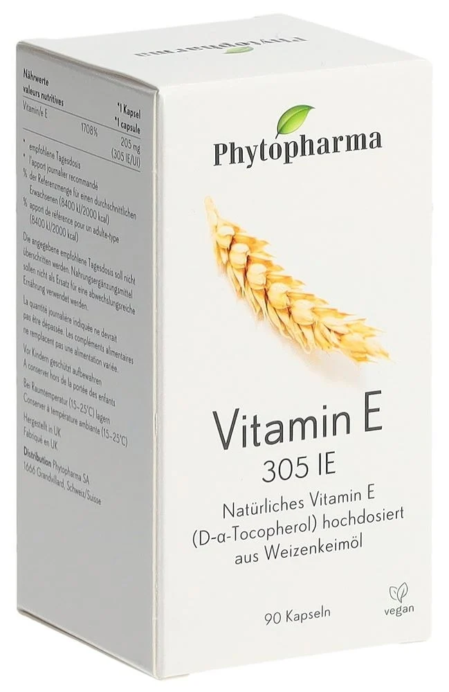 PHYTOPHARMA Vitamine E Gélules 305 IE Ds 90 pièces