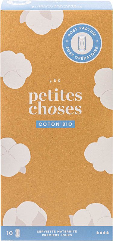 LES PETITES CHOSES Bandeau post-partum Bio 10 pièces