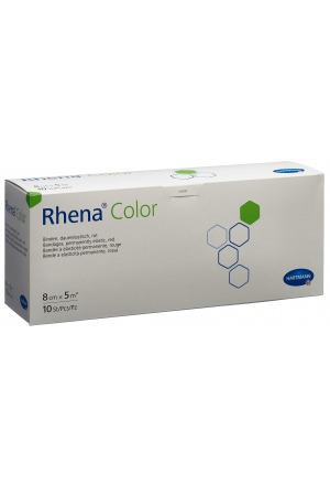 RHENA Color Elast bande 8cmx5m rouge ouverte 10 pièces