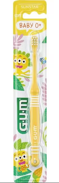 Brosse à dents GUM Baby 0-2 ans jaune Brosse à dents GUM Baby 0-2 ans jaune