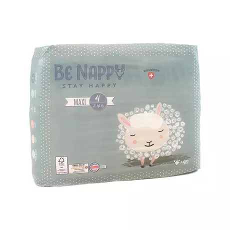 BE NAPPY Couches Gr4 7-18kg Maxi 40 pièces BE NAPPY Couches Gr4 7-18kg Maxi 40 pièces