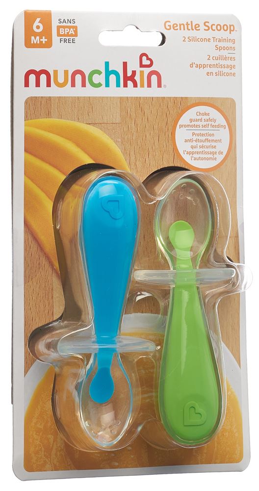 MUNCHKIN Cuillère d'entraînement en silicone Gent Scoop 2 pièces