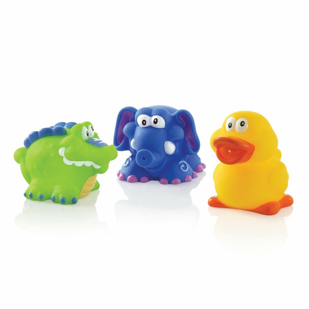 Figurines de bain Nûby : crocodile, canard & éléphant