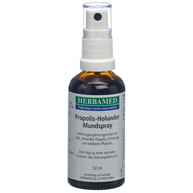 Herbamed Spray buccal à la propolis et au sureau 50ml Herbamed Spray buccal à la propolis et au sureau 50ml