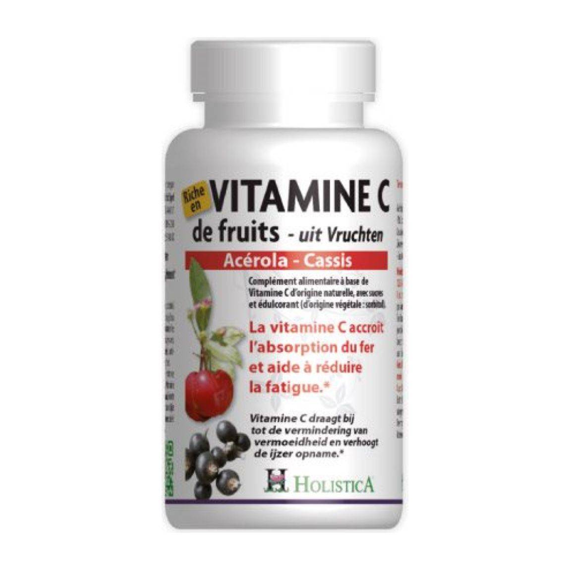 Holistica Vitamine C Acérola Cassis Comprimés 60 pièces Holistica Vitamine C Acérola Cassis Comprimés 60 pièces