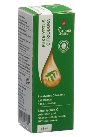 Huile essentielle d'eucalyptus citriodora Aromasan en boîte, bio 15ml Huile essentielle d'eucalyptus citriodora Aromasan en boîte, bio 15ml